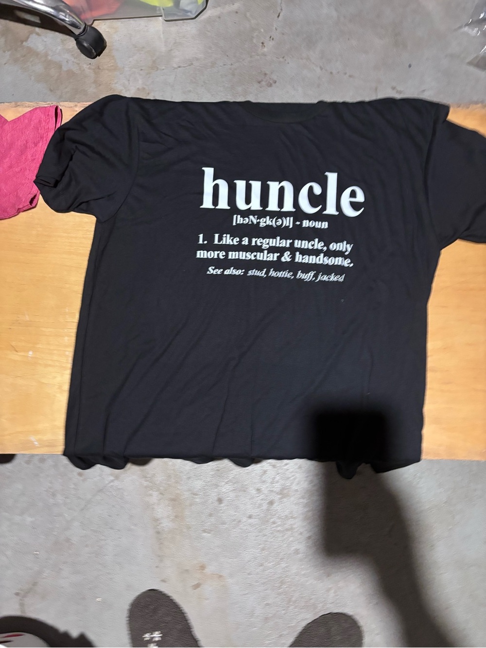 Black 'huncle' Graphic Tee - Men